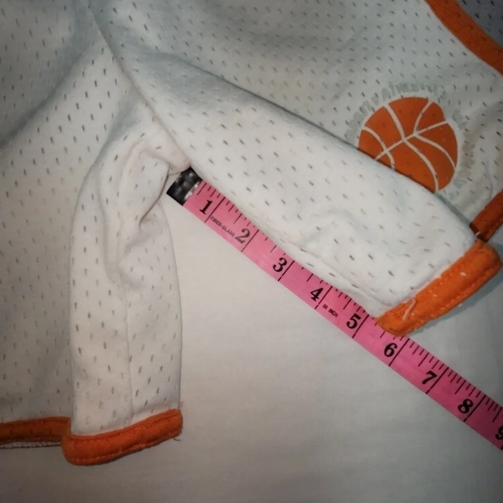 Old Navy White & Orange Basketball Shorts Boys Size 5 XS